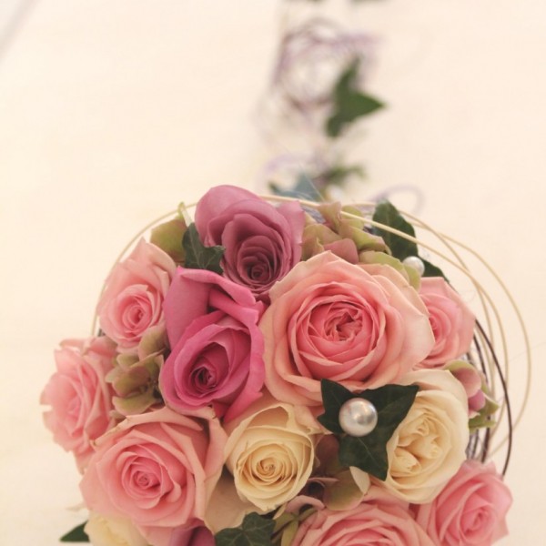 bouquet de mariee baguette rose © Fleur d’Ô 2016