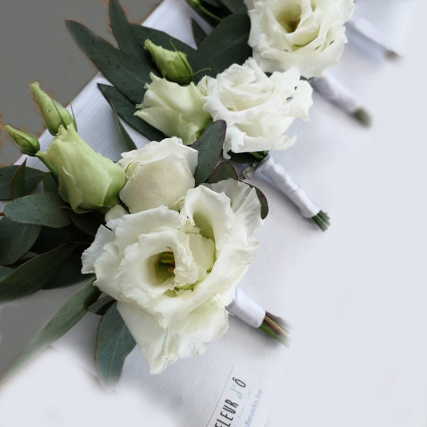 Boutonnières deco mariage © Fleur d’Ô 2018