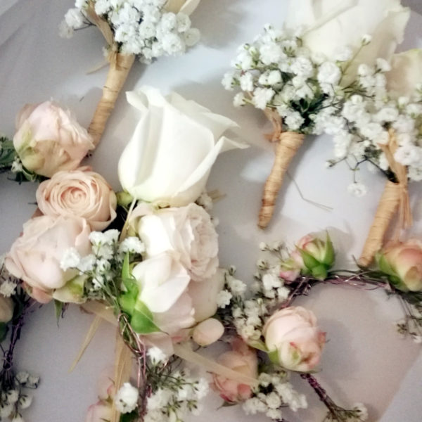 Boutonnières deco mariage © Fleur d’Ô 2018