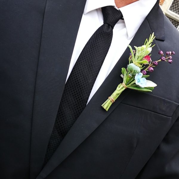 Boutonnière champêtre 2017 ©fleur d’Ô